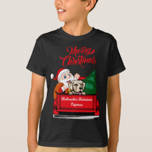 Dog Labrador Retriever With Santa Claus In Red Tru T-Shirt