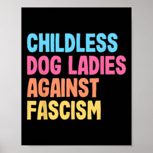 Dog Ladies Against Fascism Kamala Harris  Poster