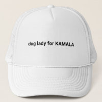 Dog lady for Kamala minimalist black text fun