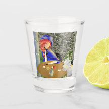 Dog & Lady in Café at Sunset