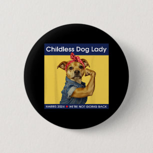 Dog Lady Kamala-harris 2024 2 Inch Round Button