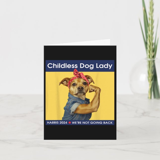 Dog Lady Kamala-harris 2024  Card (Front)