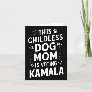 Dog Lady Voting Kamala Harris Dog Mom Vote Blue Card