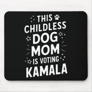 Dog Lady Voting Kamala Harris Dog Mom Vote Blue  Mouse Pad