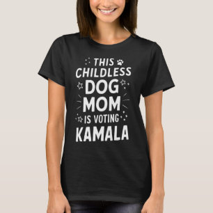 Dog Lady Voting Kamala Harris Dog Mom Vote Blue T-Shirt
