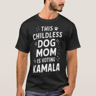 Dog Lady Voting Kamala Harris Dog Mom Vote Blue T-Shirt