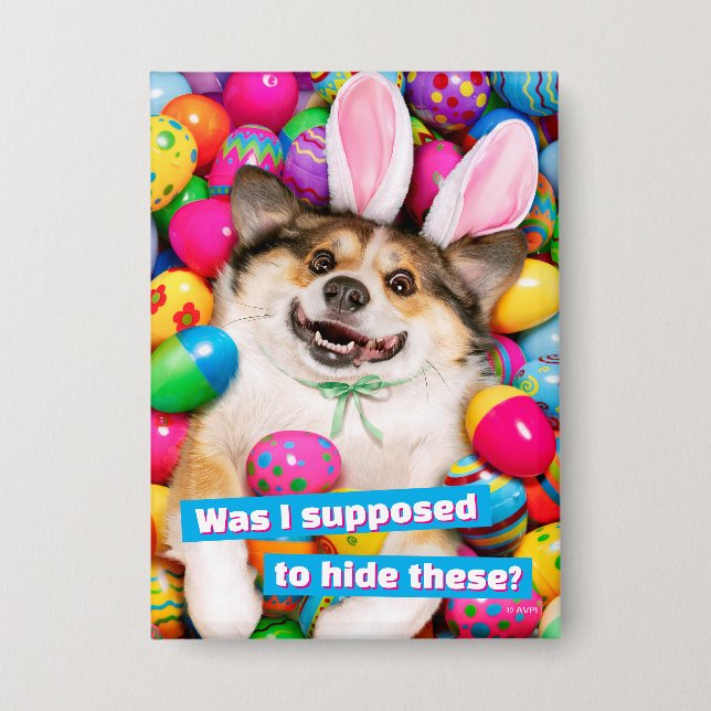 Dog Laying on Easter Eggs (Front)