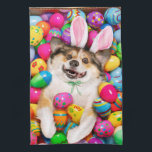 Dog Laying on Easter Eggs Kitchen Towel<br><div class="desc">Eggs-cellent! | Avanti,  the Global Humour Brand™ has been entertaining the world with its Feel Good Funny greeting cards for over 40 years. Our characters live life to the fullest and celebrate the humour in everyday life.</div>