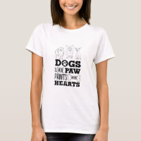 Dog Leaves Paw Prints on your heart Cute Puppy Ske