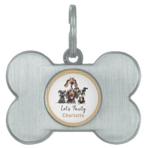 Dog Let's Pawty Birthday Pet ID Tag