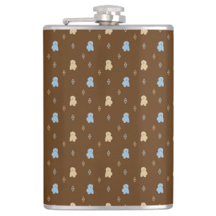 Dog Lhasa Apso pattern Hip Flask