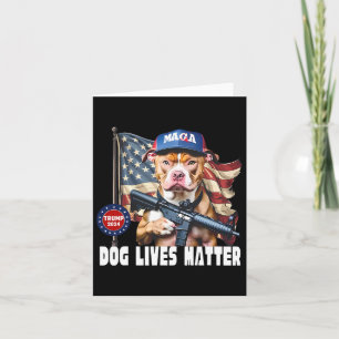 Dog Lives Problem Funny 2024 Dog Voting Trump  Card