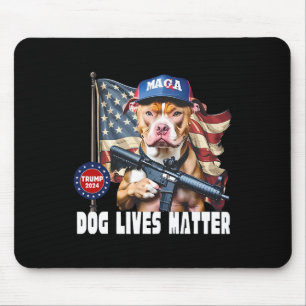 Dog Lives Problem Funny 2024 Dog Voting Trump Mouse Pad