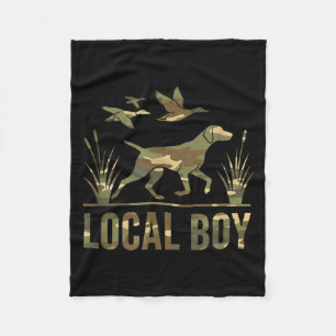 Dog Local Boy Hunting Dog Camo Southern Country Pr Fleece Blanket