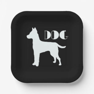 Dog Logo Paper Plate
