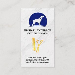 Dog Logo   Scissors and Comb Business Card