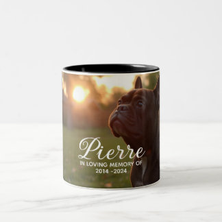 Dog Loss Memorial  Two-Tone Coffee Mug