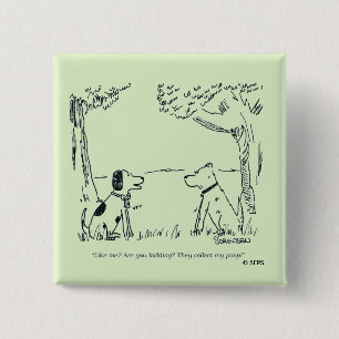 Dog Love 2 Inch Square Button