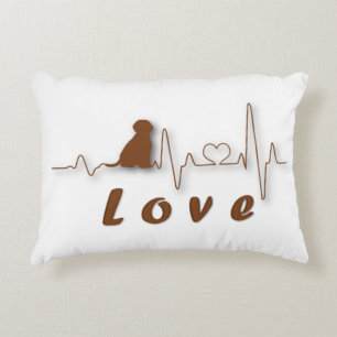 Dog Love ECG Accent Pillow