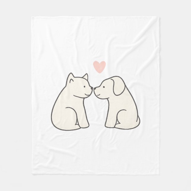 Dog Love Fleece Blanket (Front)