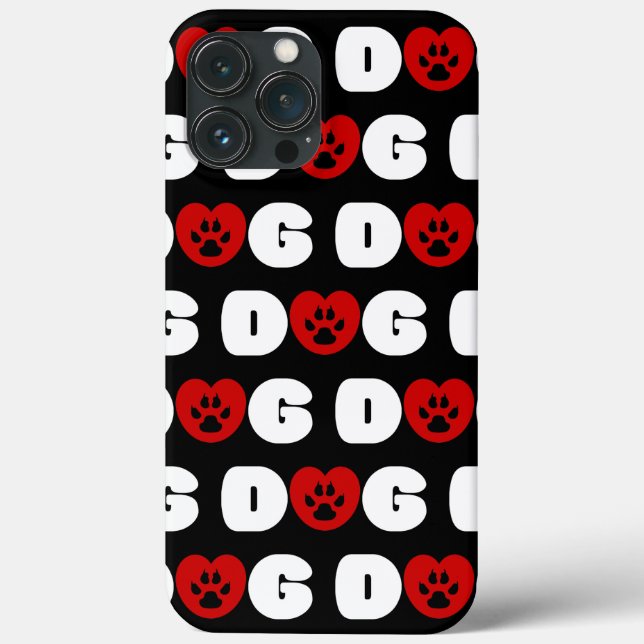 Dog Love Heart Case-Mate iPhone Case (Back)