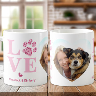 Dog LOVE Heart Photo Personalized Pet Valentine  Coffee Mug
