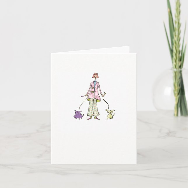 Dog Love / Lulu Notes 4 x 5.6 note card (Front)