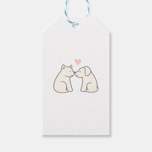 Dog Love Sticker Gift Tags (Front)