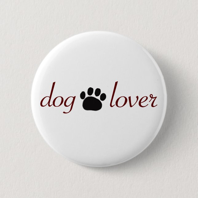Dog Lover 2 Inch Round Button (Front)