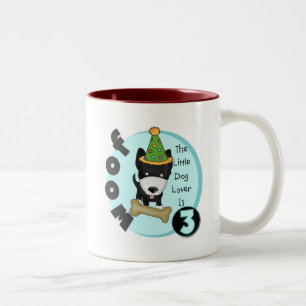Dog Lover 3rd Birthday T-shirts and Gifts Two-Tone Coffee Mug