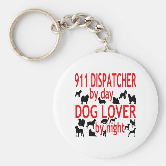 Dog Lover 911 Dispatcher Keychain (Front)