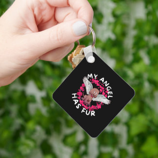 dog lover angel wings labrador puppy keychain
