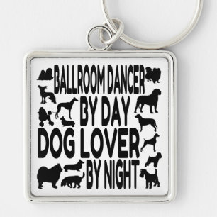 Dog Lover Ballroom Dancer Keychain