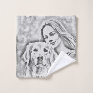 Dog Lover, Best Dog Mom Ever, Dog Dad, Kids, Dogs Wash Cloth