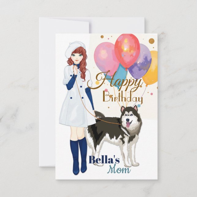 Dog lover Birthday Card (Front)