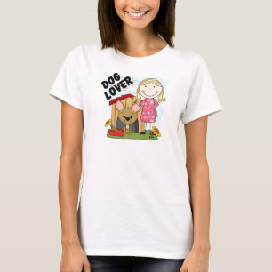 Dog Lover Blonde Girl T-shirts and Gifts