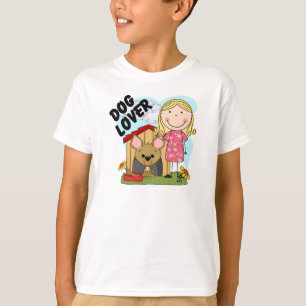 Dog Lover Blonde Girl T-shirts and Gifts