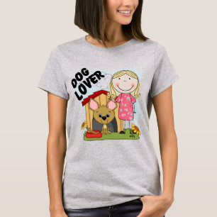Dog Lover Blonde Girl T-shirts and Gifts