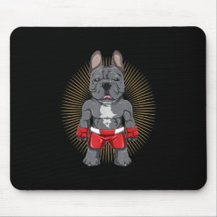 Dog Lover Brave French Bulldog Fighter Mouse Pad