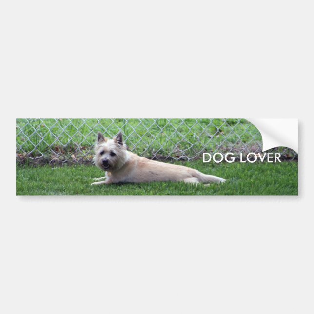 , DOG LOVER BUMPER STICKER (Front)