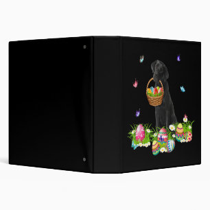 Dog Lover Bunny Black Labrador Dog & Easter Eggs Binder