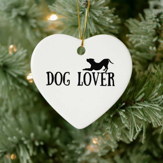 Dog Lover Ceramic Ornament (Tree)