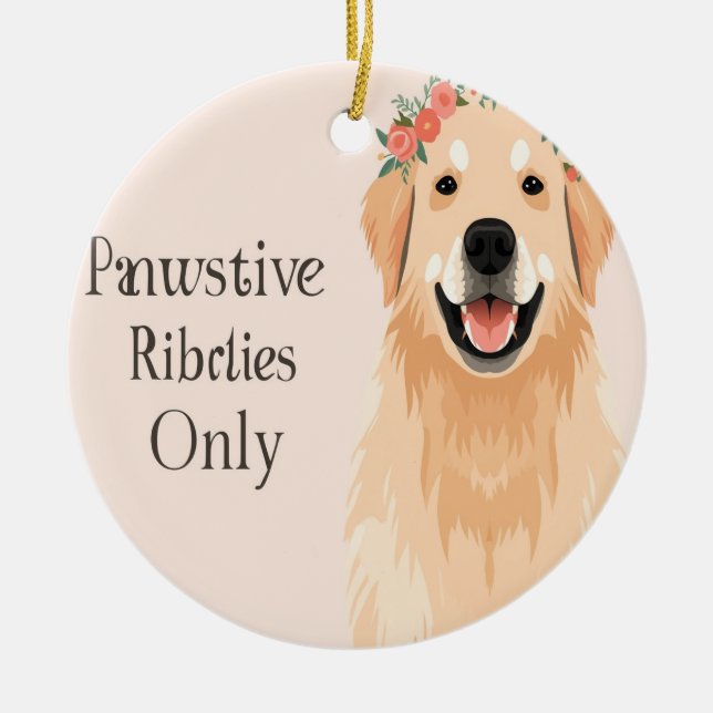 dog lover ceramic ornament (Front)