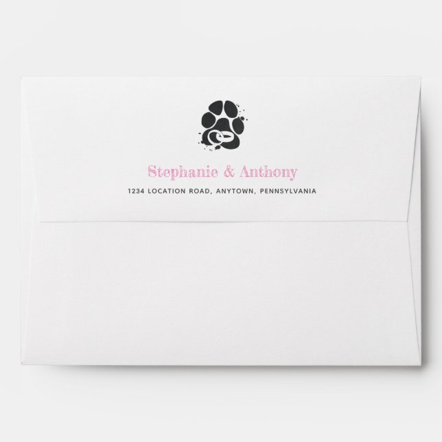 Dog Lover Chalkboard Silhouette Envelope (Back (Top Flap))