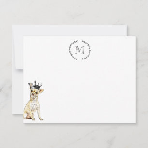 Dog Lover Chihuahua Personalized Royal Card