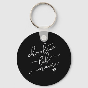 Dog Lover Chocolate Lab Mama Keychain