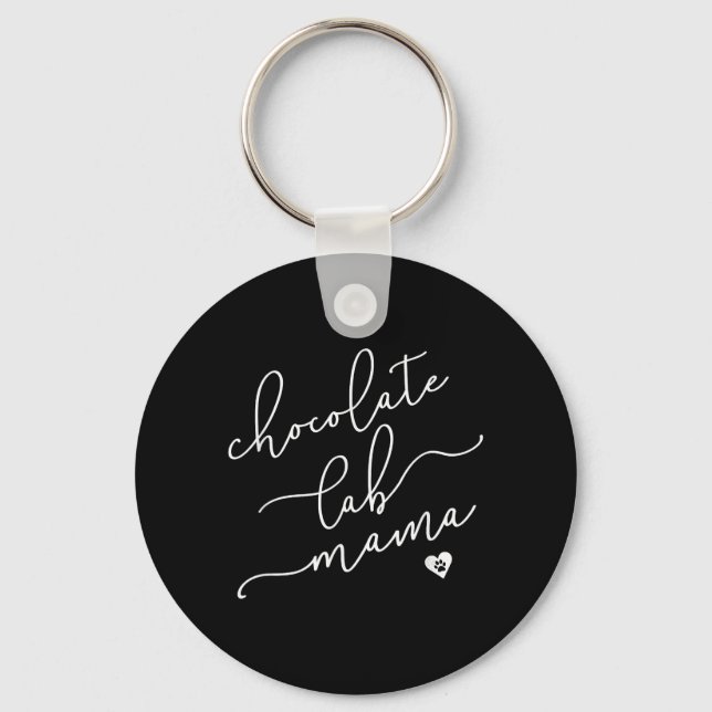 Dog Lover | Chocolate Lab Mama Keychain (Front)