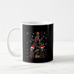 Dog Lover Chocolate Labrador Christmas Tree Coffee Mug