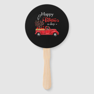 Dog Lover Chocolate Labrador Happy Valentine Hand Fan