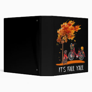 Dog Lover   Chocolate Labrador It's Fall Y'all Binder